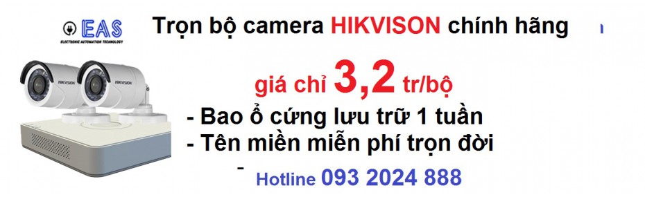 giá trọn bộ 2 camera HIKVISON, camera giá rẻ đồng nai