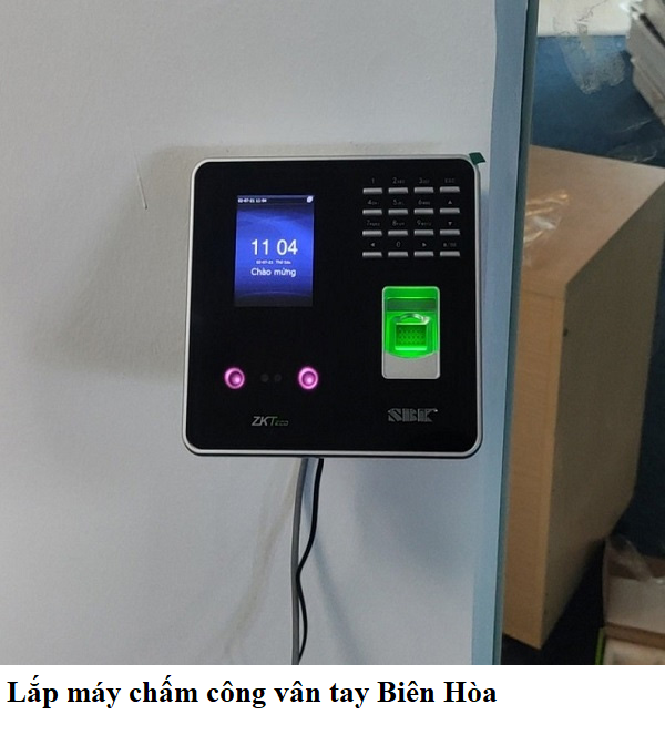 lắp đặt máy chấm công vân tay